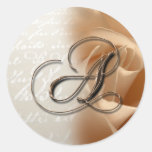 Monogram Letter A 2008 Wedding Envelope Seal stickers