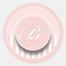 Monogram Letter Initial B Sticker Seal Label