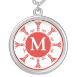 Monogram Letter M Initial Pendant Necklace