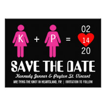 Monogram Love Couple Save the Date Cards Invite