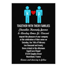 Monogram Love Couple Wedding Invitations