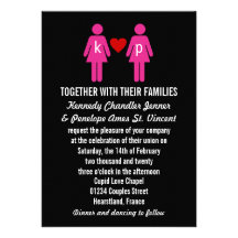 Monogram Love Couple Wedding Invitations