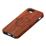 Monogram Mahogany Wood Print