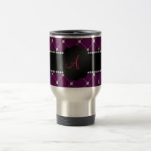 Monogram Maroon diamonds Mug