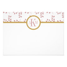 Monogram Note Card Personalised Invitation
