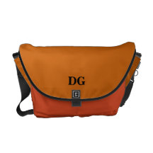 Monogram Orange Yellow Colour Block Courier Bags