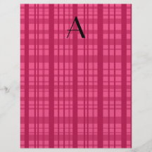 Monogram pink plaid custom flyer