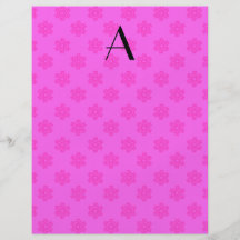 monogram pink snowflakes flyer