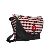 MONOGRAM POLKA DOT COURIER BAG
