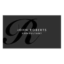 Monogram Professional Elegant Modern Black Business Card Templates