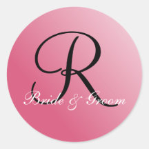 Monogram R customisable seal Sticker