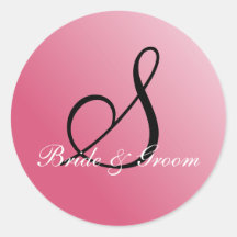 Monogram S customisable seal Round Sticker