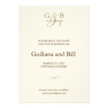 monogram save the date invite