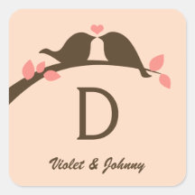 Monogram Square Stickers