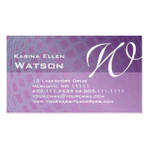 Monogram W Elegant International Globe Business Card Template