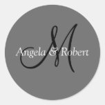 Monogram Wedding Envelope Seals Sticker