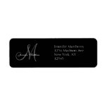 Monogram Wedding Invitation Return Address Labels