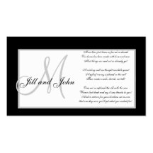 Monogram Wedding Wishing Well Cards Business Card Template