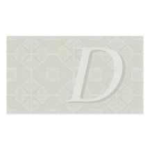 Monogrammed Classic Shades of White Business Cards