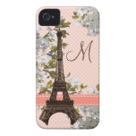 Monogrammed Eiffel Tower iPhone 4 Case Mate Barely casemate cases