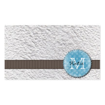 Monogrammed Handmade Paper Business Card Template