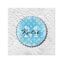 Monogrammed Handmade Paper Stretched Canvas Print