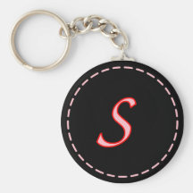 Monogrammed Letter S  Keychain