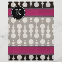 Monogrammed Silver Circle Flyer Design