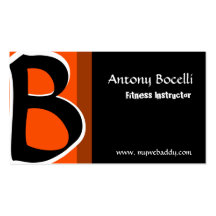 Monogrammed Trendy Striking Business Card