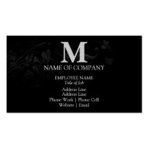 Monograms For BusinessCards Business Card Template