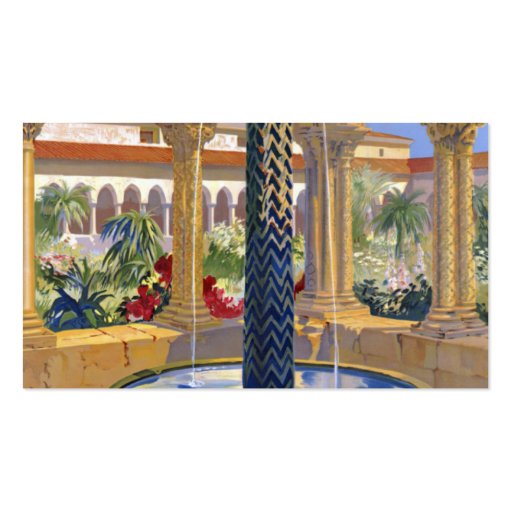 Monreale Palermo Italy Vintage Travel Poster Business Card