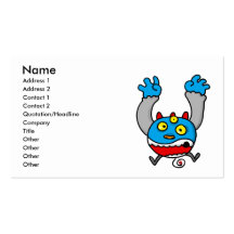 monster cartoon business card