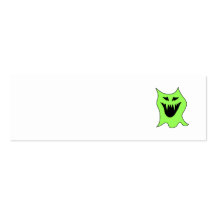 Monster Cartoon. Green and Black. Business Card Templates