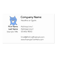 Monster Cartoon in Blue. Business Card Templates