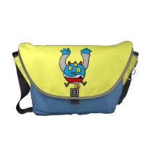 monster cartoon messenger bags
