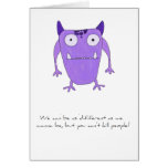 monster doodle card