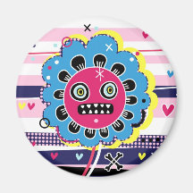 Monster Flower Refrigerator Magnet