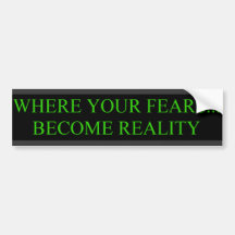 Monster Haunt Slogan Bumper Sticker