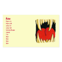 MONSTER MOUTH profile card Business Card Templates