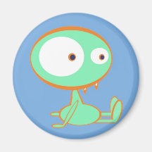 Monster orange/green fridge magnets