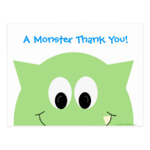 Monster Thank You Postcard