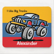 Monster Truck 4th Birthday Mouse Pads