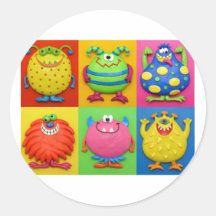 Monsters Round Sticker