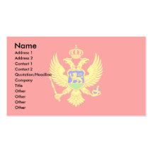 Montenegro Flag Business Card Template