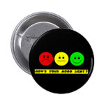 Moody Stoplight Trio Mood Light Pinback Button
