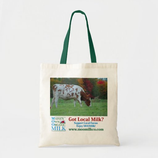 MOOMilk Shopping Tote - Red & White Holstein Cow Bag