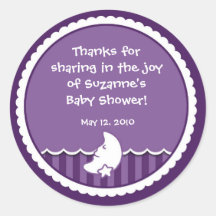 Moon and Star Sticker for Baby Shower favour