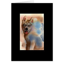 Moon Dog Greeting Card