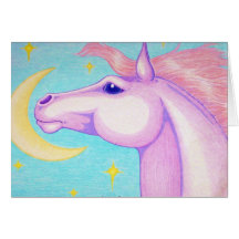 Moon Horse Greeting Card