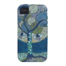 Moon in Bloom painting - iPhone 4 Case-Mate Tough